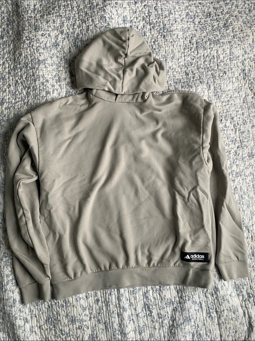 adidas Men’s Light Gray Crewneck Hoodie